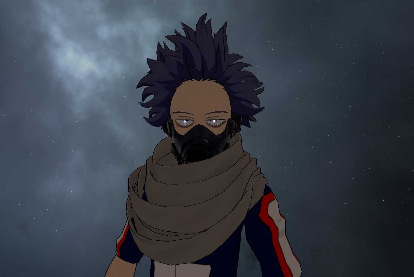My Hero Academia - Hitoshi Shinso (Full Body, Mask and Scarf Toggles, 1 Tex, Dynamic Bones, Eye Tracking, Visemes)