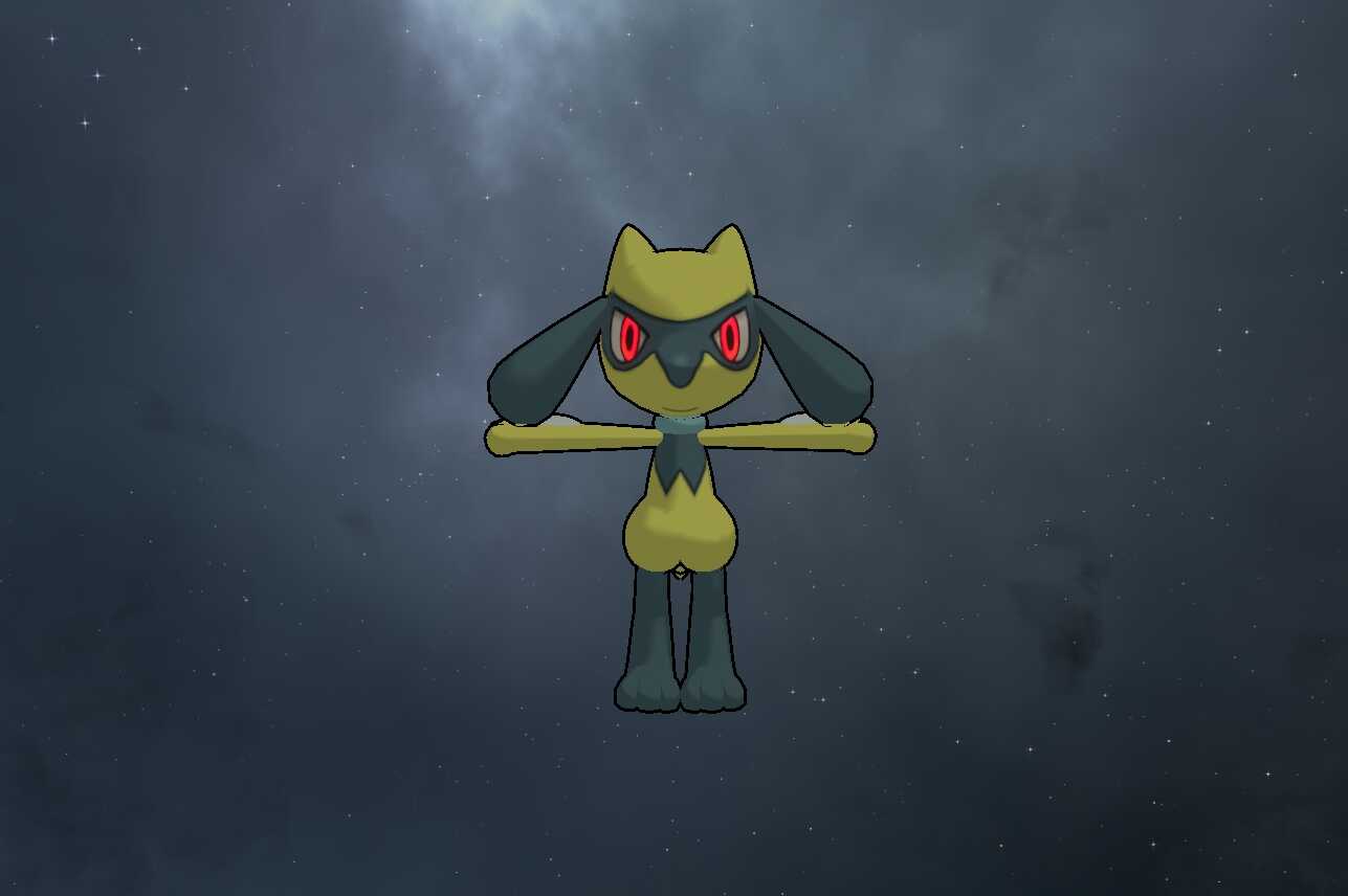 Pokemon - Riolu (Full Body, 1 Texture, 6K Polys, Emmission Map, Dynamic Bones)