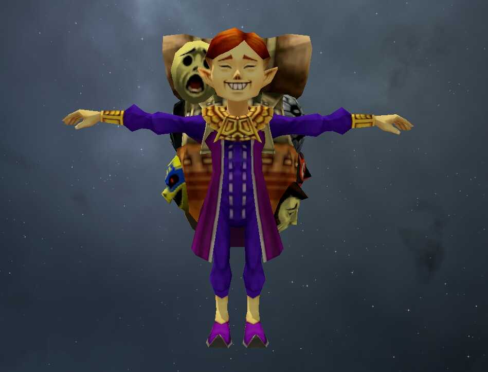 The Legend Of Zelda: OOT/Majora's Mask - Happy Mask Salesman (Fullbody, 1 Texture, Quest Compatible)