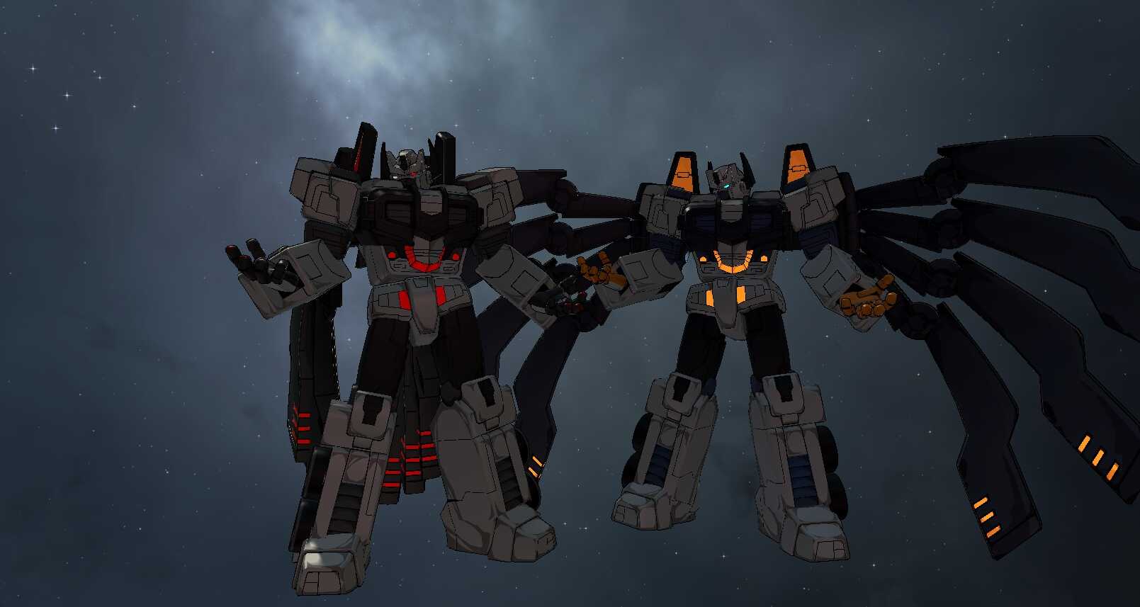Transformers: Devastation - Nova and Nemesis Prime (Full Body, 1 Tex, Visemes, Emmission, Dynamics, Wings Fold / Color Toggles)