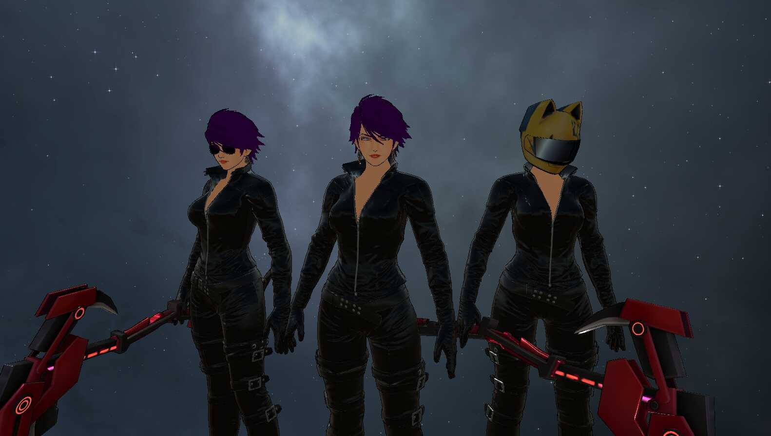 Durarara!! - Celty Sturluson - Black Rider (Fullbody, Visemes, Eye Tracking, Helmet/Scythe/Glasses Toggles, 1 Tex, Dynamics)