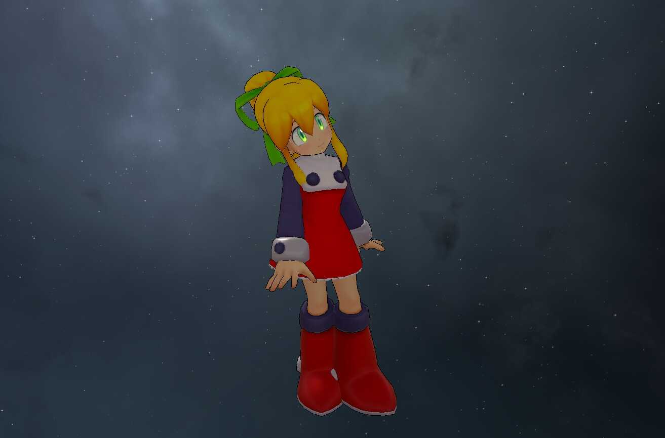 Mega Man - Roll (Full Body, Broom Toggle, 2 Textures, Visemes, Emmission, Dynamic Bones)