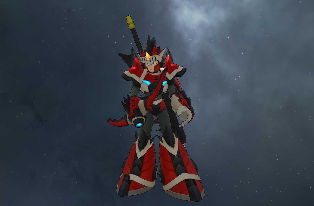 Rockman X Dive - Monster Hunter Event - X Alt Outfit (Emmission, Sword and Buster Toggles, Visemes, 2 Tex)