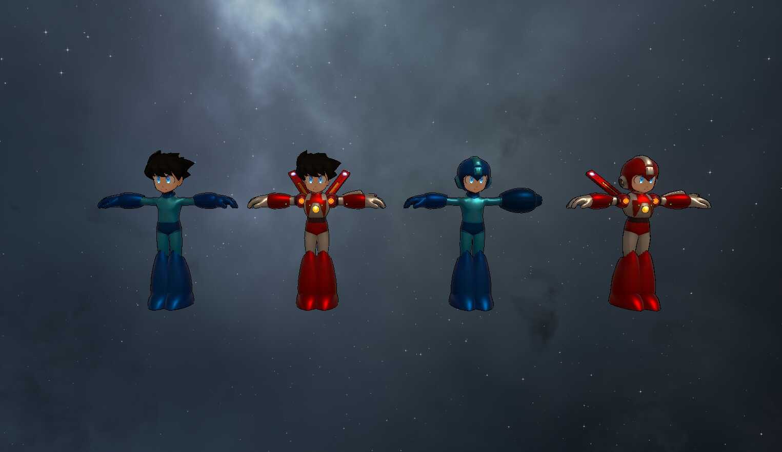 Mega Man- Mega Man (2 Outfits, Full Body, Visemes, 1 Textures, Emmission, Buster and Helmet Toggles)