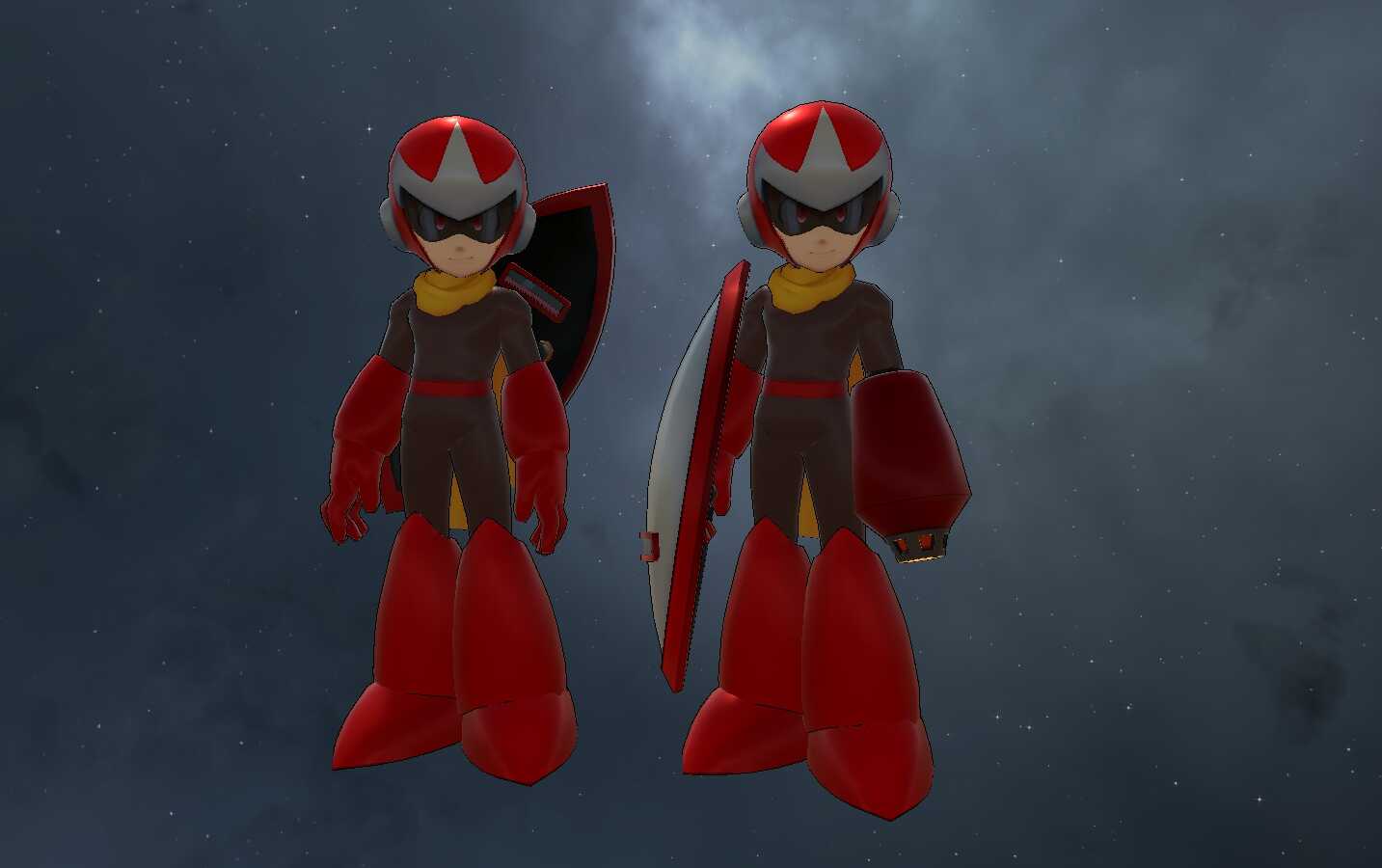 Mega Man - Proto Man (Full Body, Weapon Toggles, 2 Text, Visemes, Emmission, Dynamics)