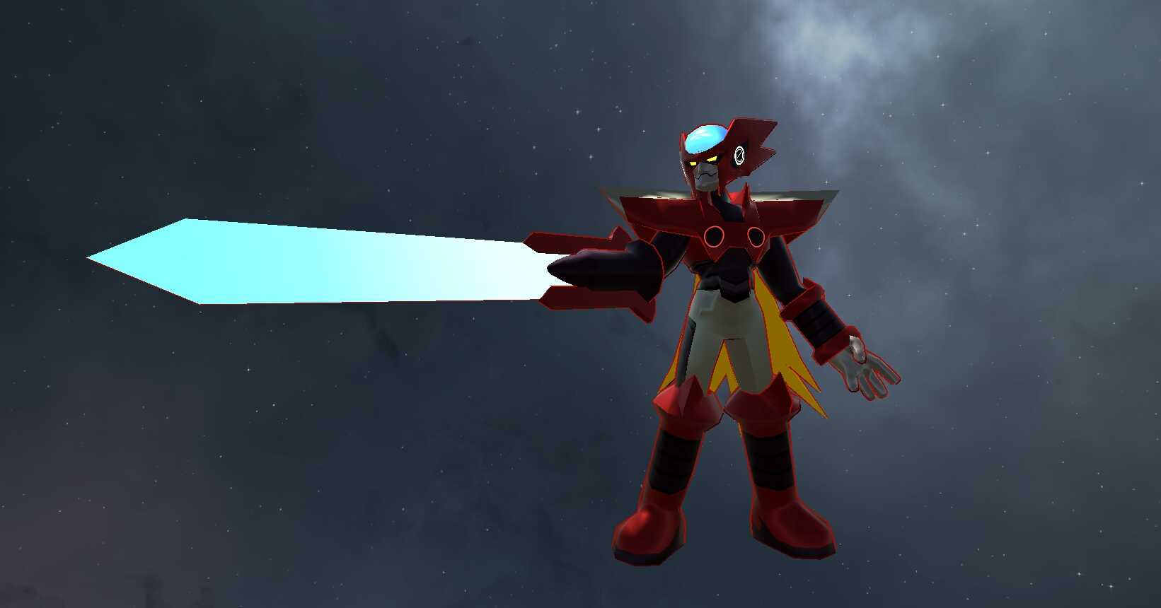 Mega Man Battle Network - Zero EXE (Full Body, Visemes, 1 Texture, Emmission, 4K polys, Dynamic Bones, Sword Toggle)