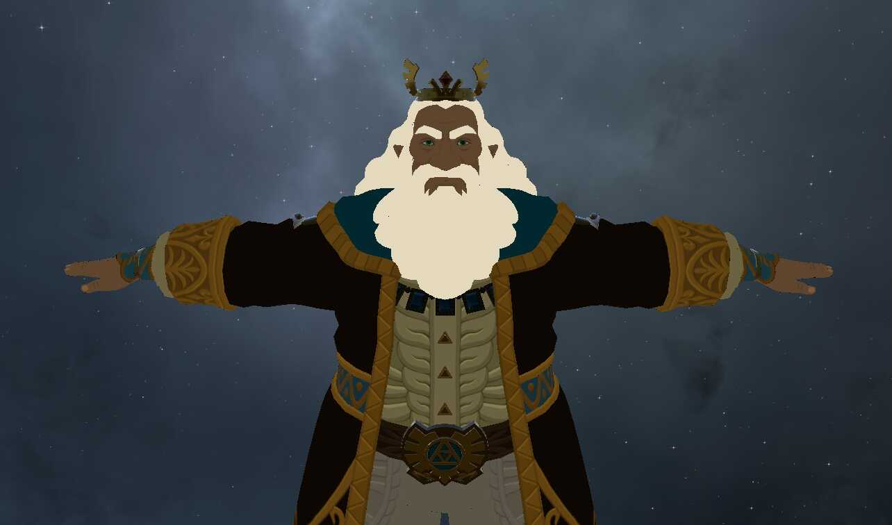 The Legend Of Zelda: BOTW - The King of Hyrule (Full Body, Visemes, Eye Tracking, 1 Texture)