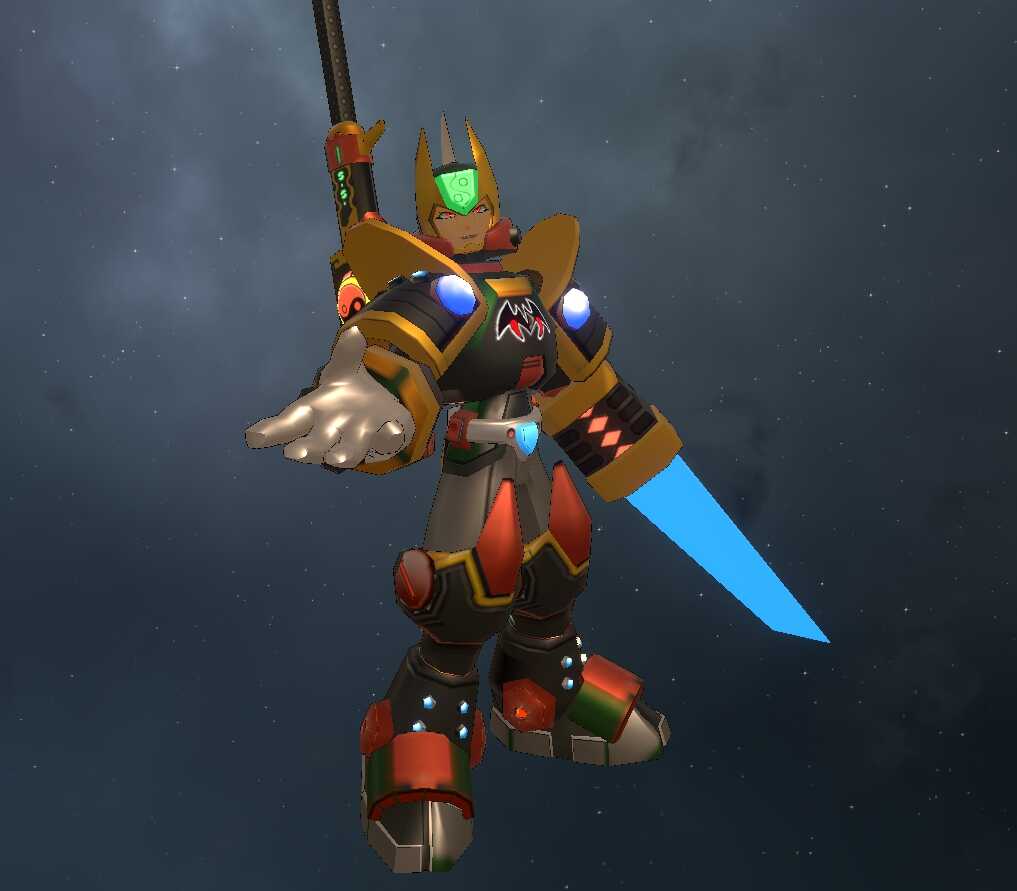 Mega Man X Command Mission - Shadow (1 texture, Good/Bad Eyes, Full Body, Visemes, Emmission, Weapon Toggles