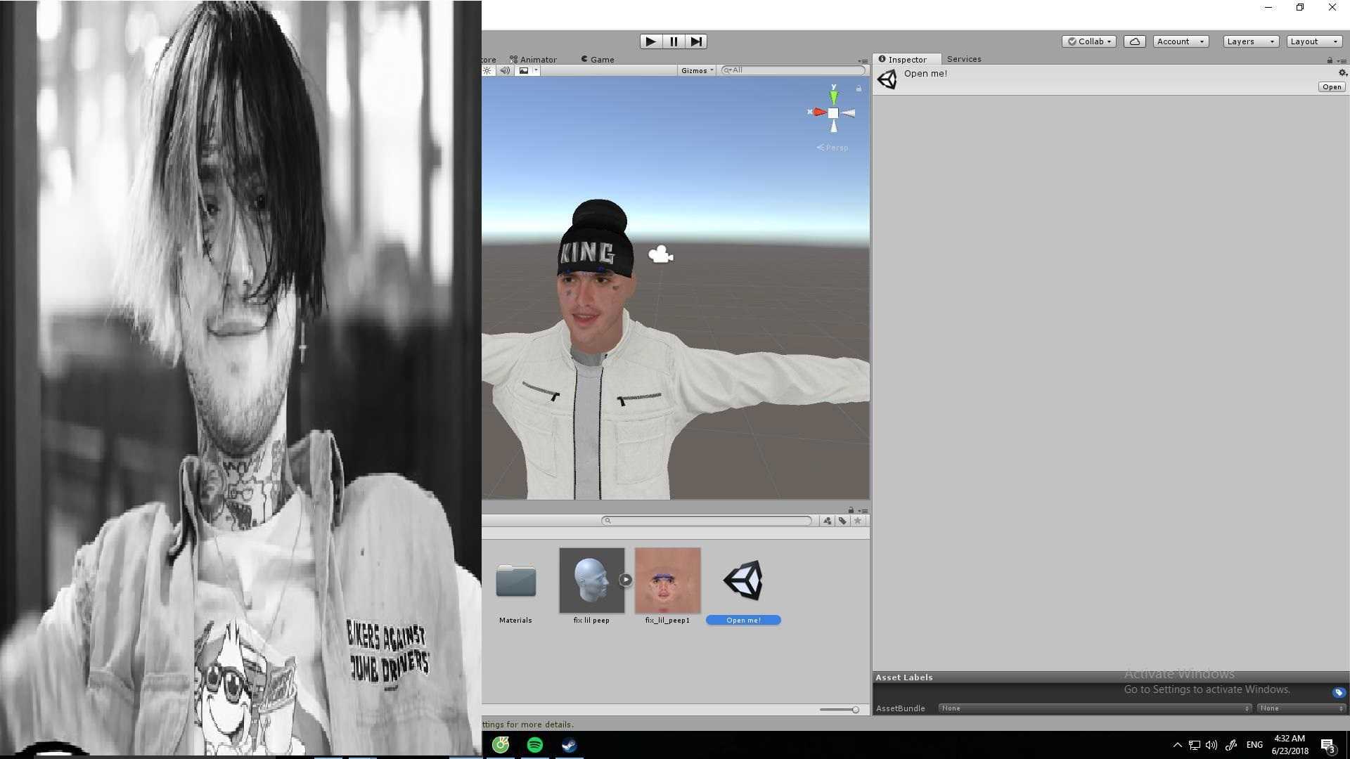 Lil peep 3d model 