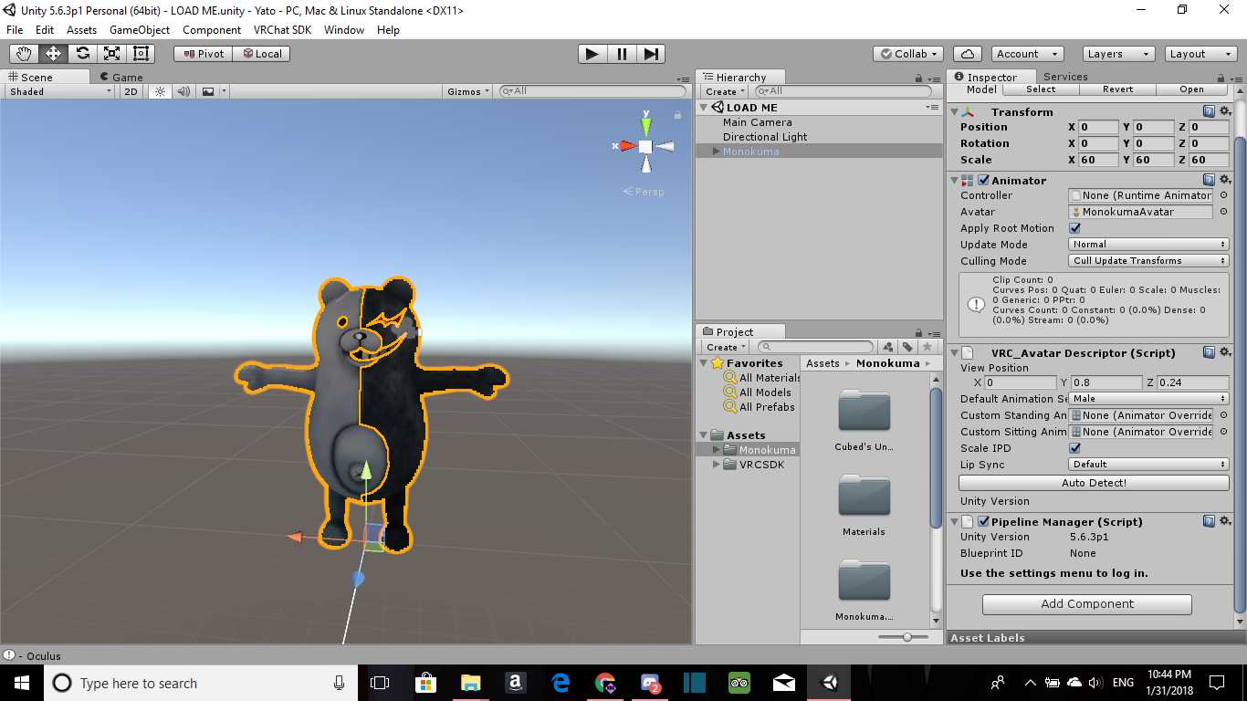 Monokuma (Cubed's Shaders)