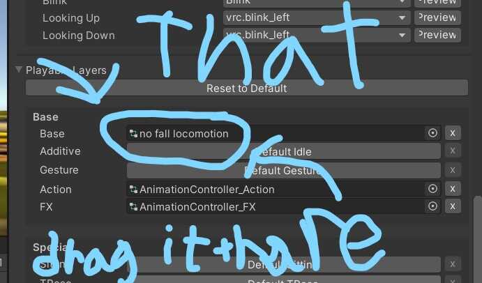 Disable 3.0 avatar falling animation