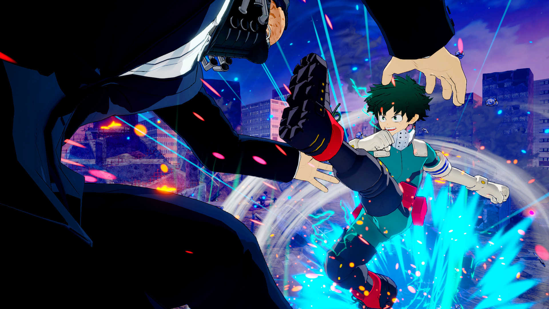 One's Justice Deku (31k, visemes, eye blinking, animations)