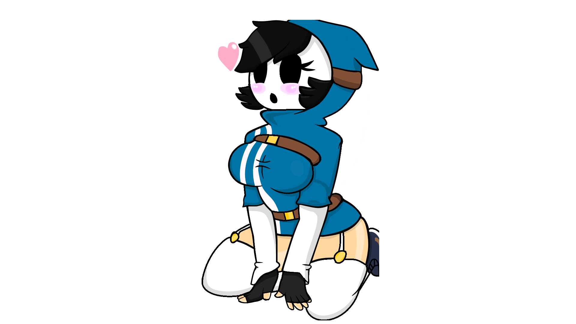 Shy Gal Blue (Gestures, 8 Custom Emotes, Lip Sync)