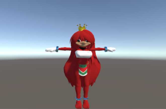 3D Uganda Knuckles Queen (Rigged)