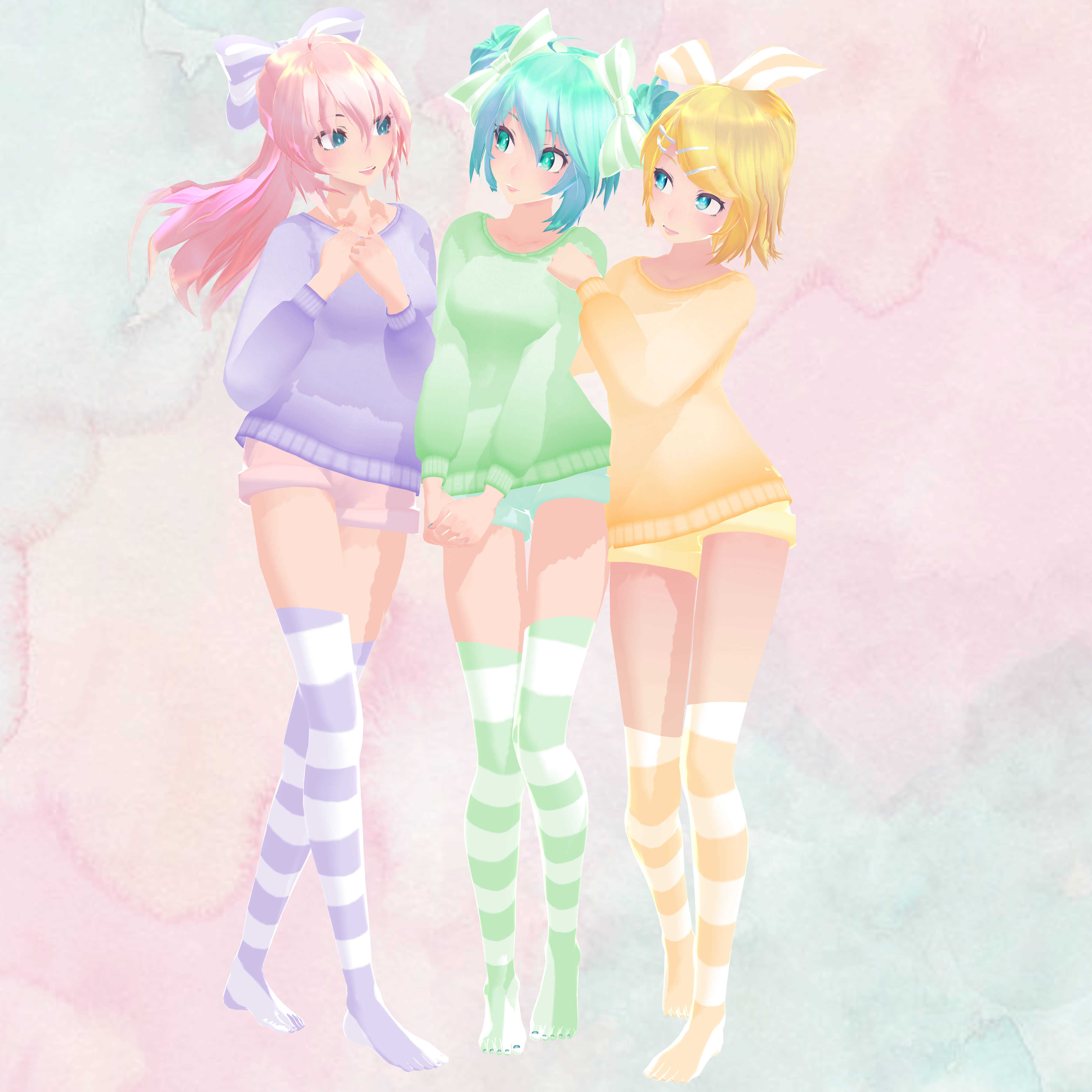 TDA Fluffy Miku {Lip Sync, Eye Track, 5 Emotes & Modded SDK}