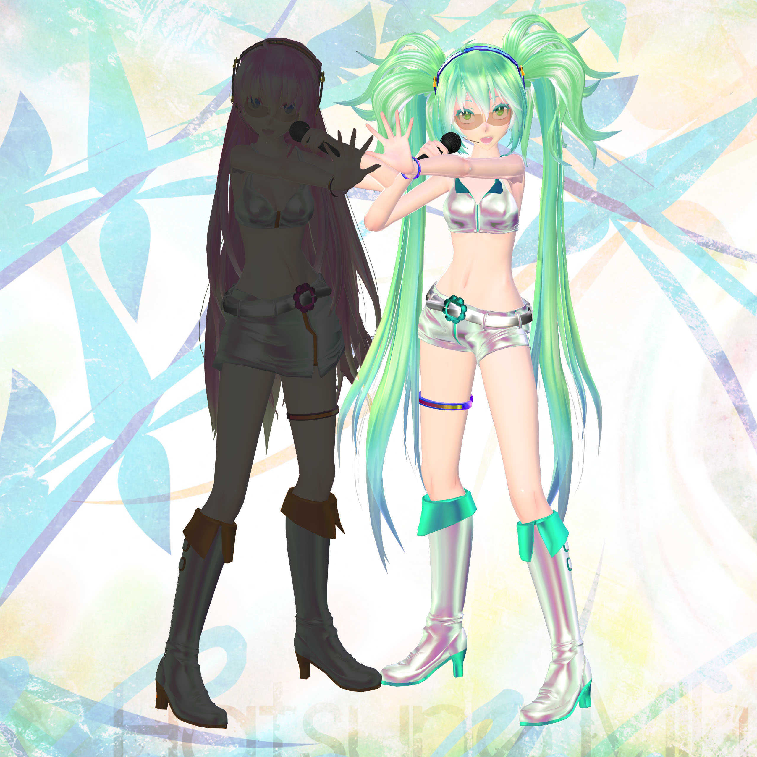 TDA Miku HS {Lip Sync, Eye Track, 5 Emotes & Modded SDK}