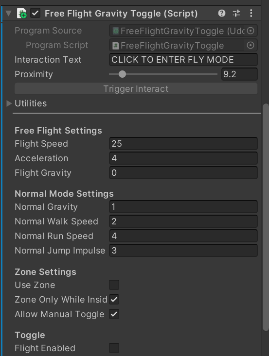 Free Flight (VRChat Script