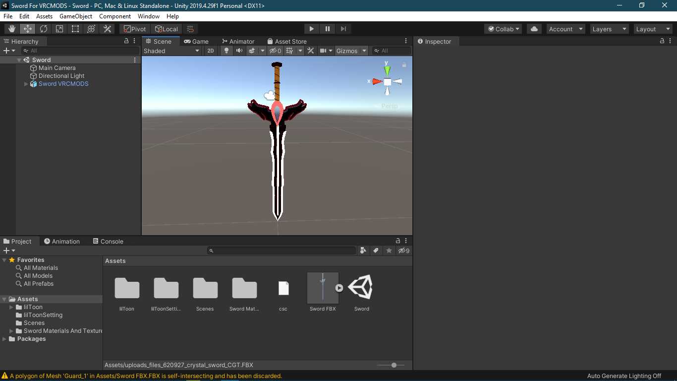 Sword With Texture and Materials / Sword FBX Model
